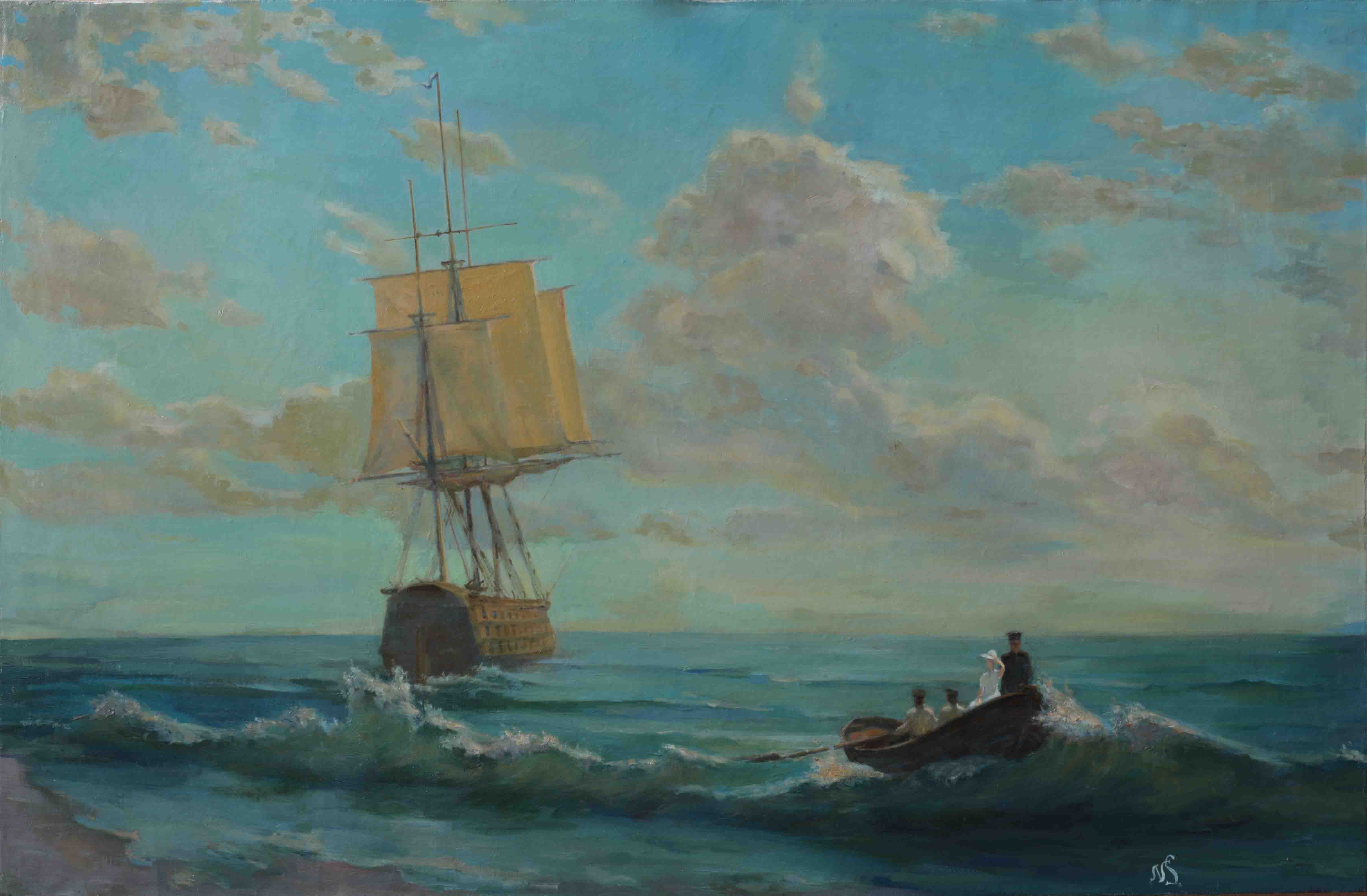 "Прилив." 1996; х.,м.; 72х110