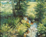 "Лесной ручей." 2010; х., м.; 40х50