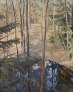 "Лесной водоём." 2004; х.,м.; 60х50