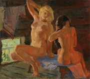 "В бане." 2007; х.,м.; 70х80