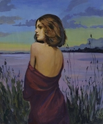 "Ночь на озере." 2011; х.,м.; 70х60
