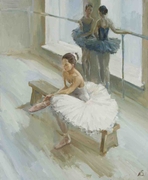 "Серебристая балерина."  2010; х.,м.; 100х85