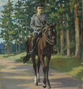 "Конный портрет Г.Маннергейма ." 2012; х.,м.; 70х60